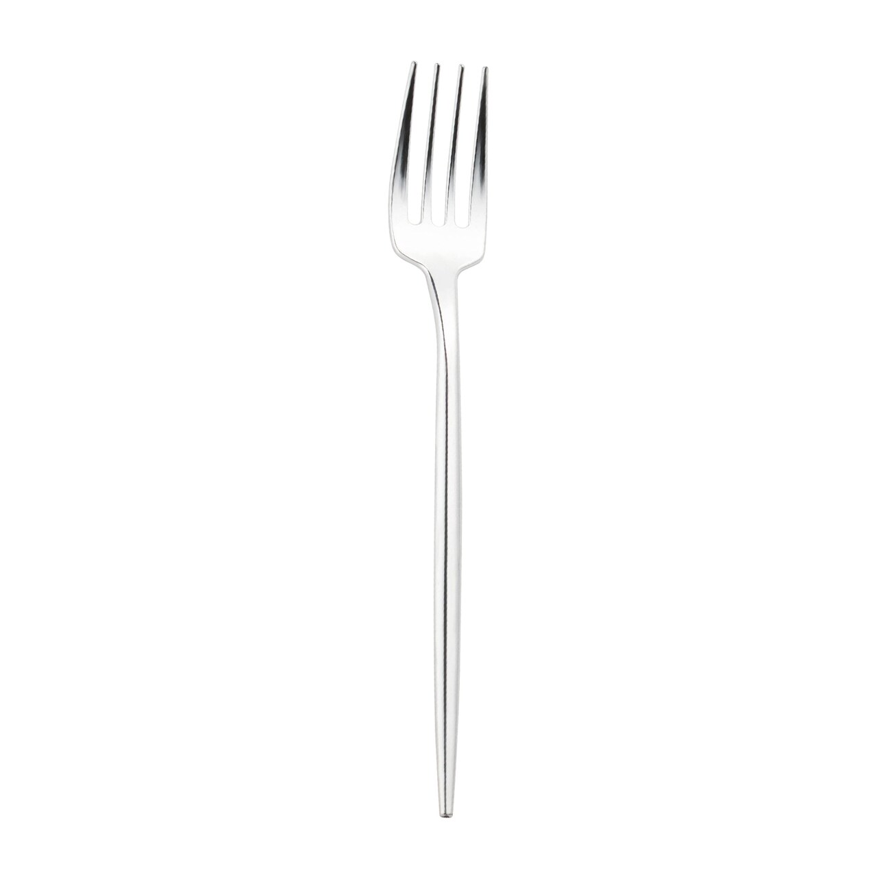 Shiny Silver Moderno Disposable Plastic Dinner Forks (300 Forks)